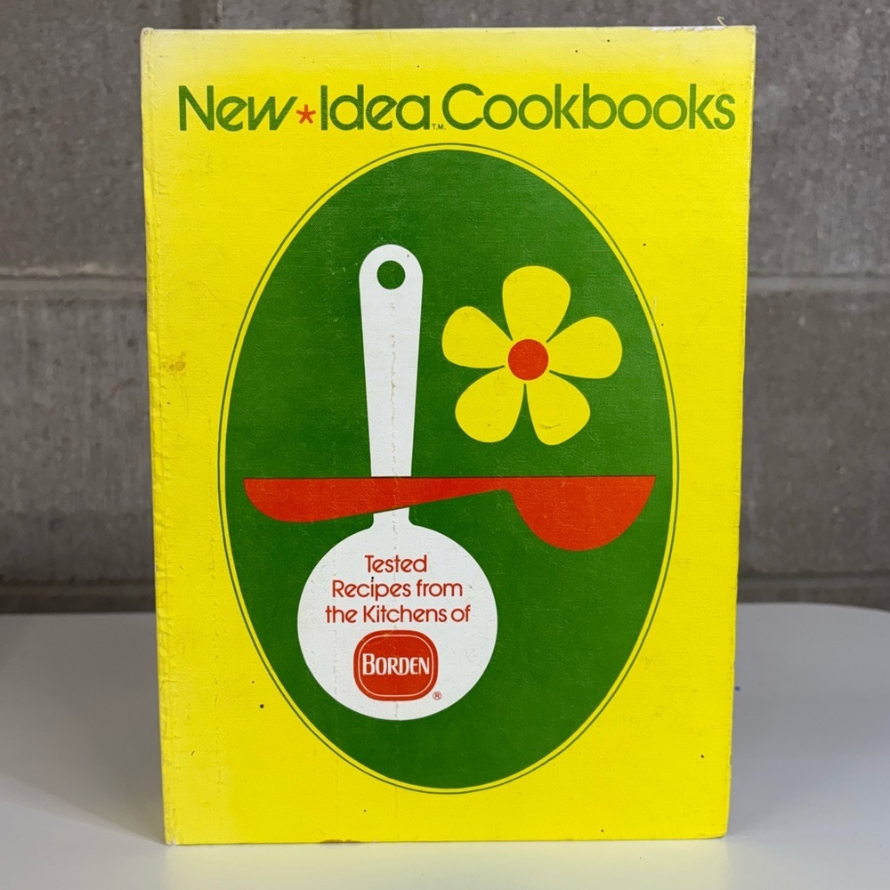New Idea Cookbooks Vintage Borden Cookbook - Yellow & Green 1970s Style - Picture 1 of 16